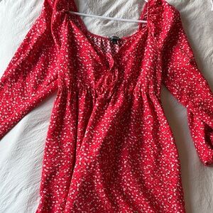 Wild Fable Red Floral Blouse